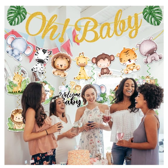 Safari “Oh Baby “Baby Shower Decorations ,Jungle Baby Shower Decorations - Picture 2 of 6